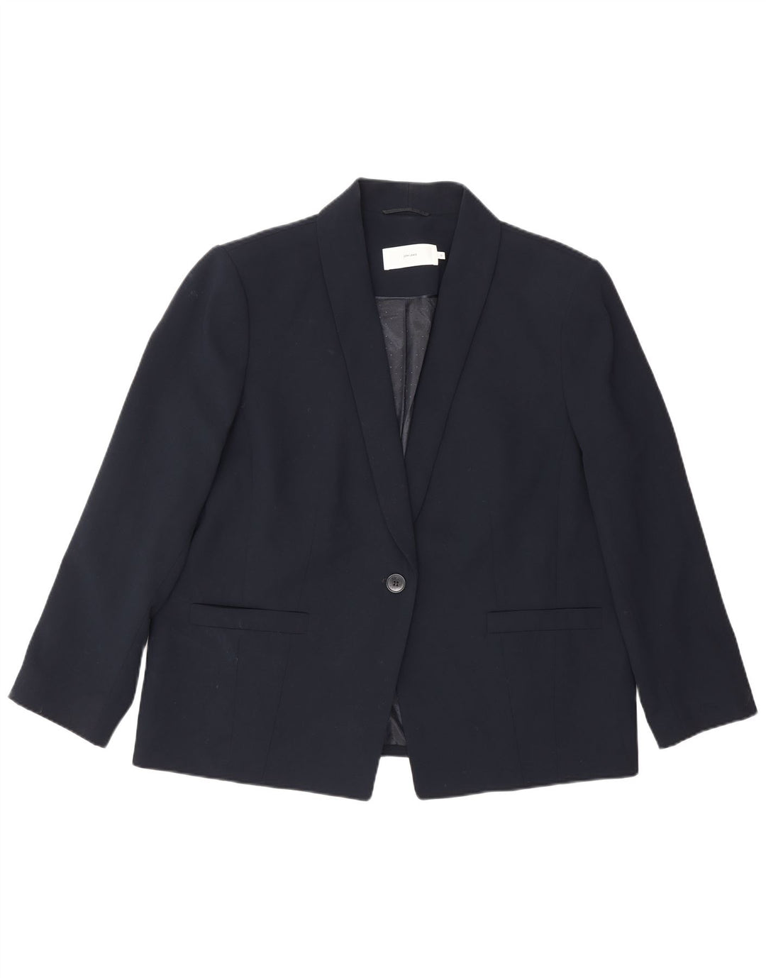John Lewis Dame 1 Knap Blazer Jacket UK 18 XL Navy Blue Polyester