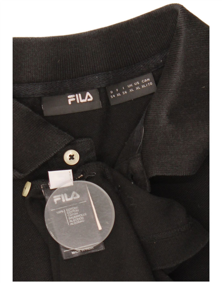 Fila Herre poloshirt XL Sort bomuld