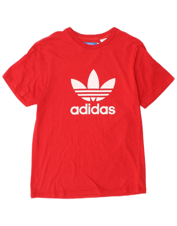 Adidas Herre grafisk T-shirt Top Medium Rød Bomuld