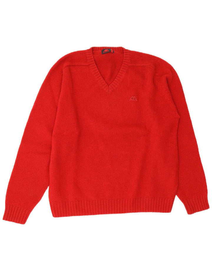 Kappa Herre V-hals sweater Stor rød uld