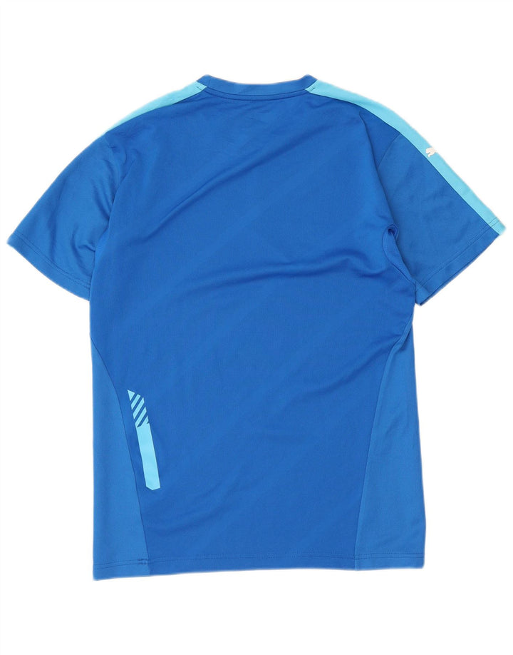 Puma Herre T-Shirt Top Medium Blue Colourblock Polyester