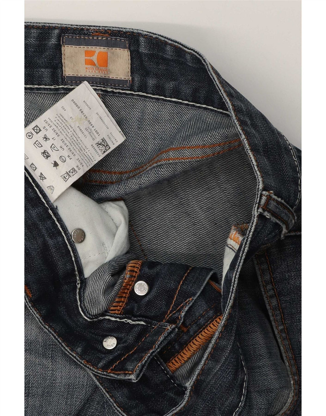 Hugo Boss Straight Jeans til mænd W33 L32 blå bomuld