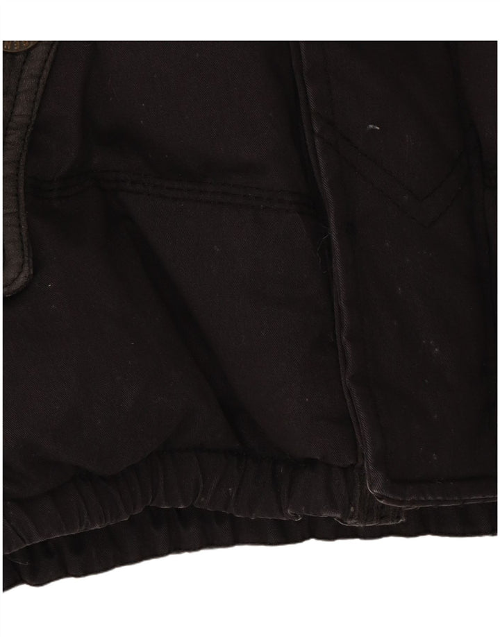 KHUJO Polstret hættejakke til mænd UK 40 Large Black Colourblock Polyester