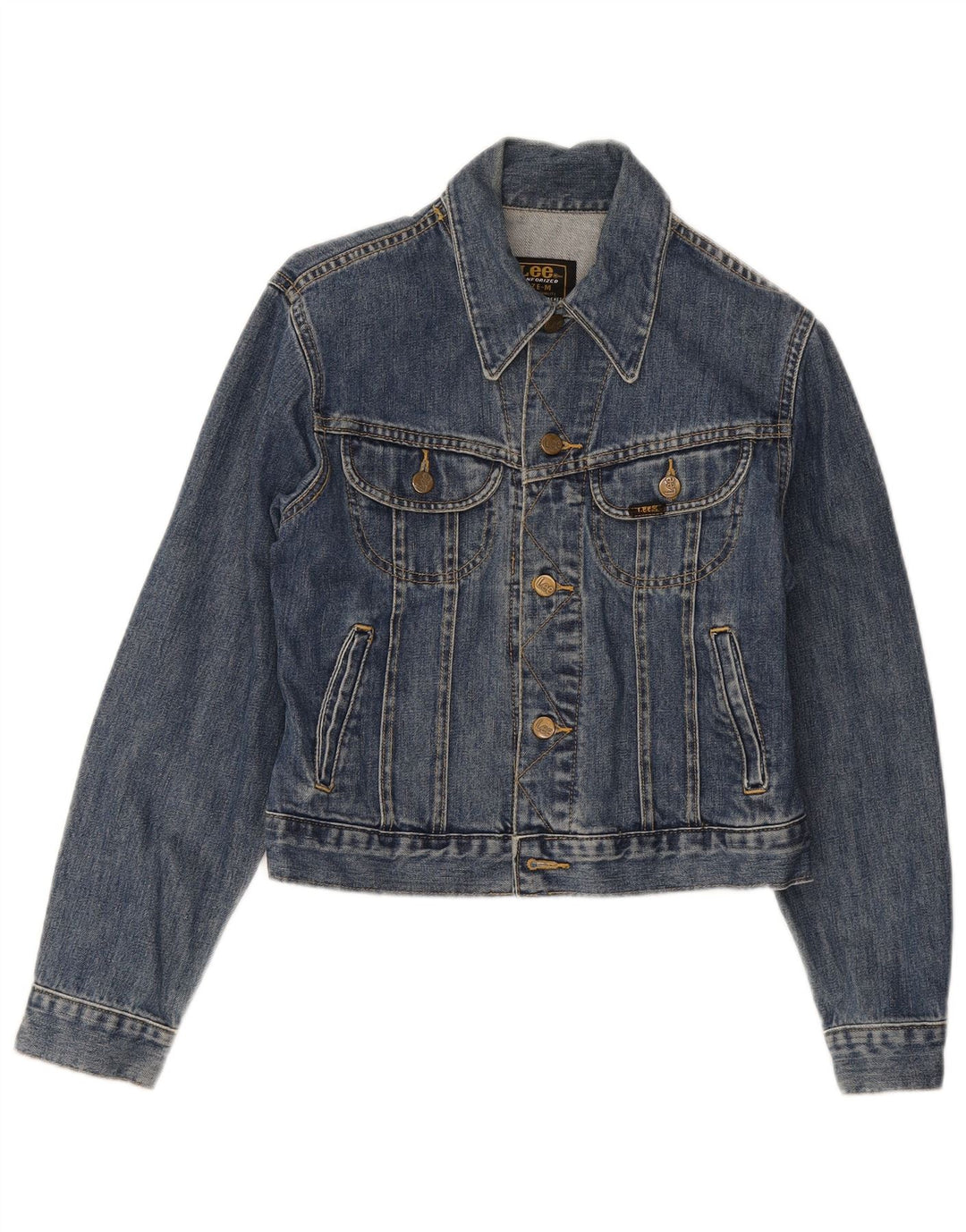 Lee Boys Crop denimjakke 8-9 år Medium Blue Cotton