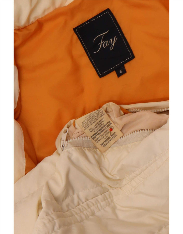 Fay Womens Polstret Frakke UK 10 Small White Polyamide