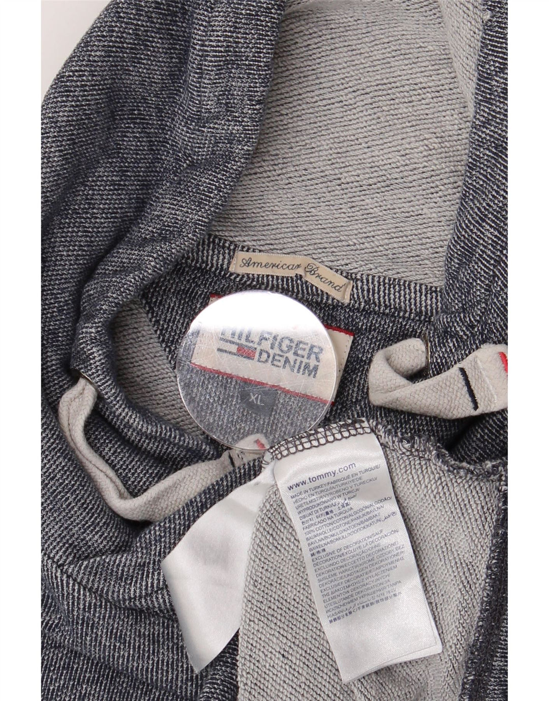 TOMMY HILFIGER Sweatshirt til mænd XL Marineblå Colourblock Bomuld