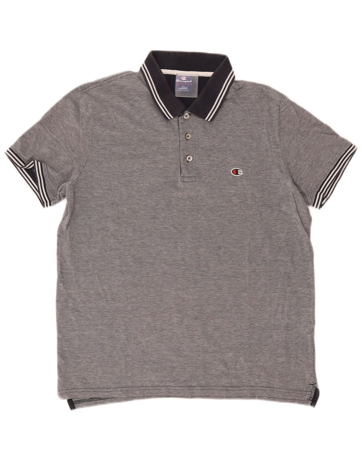 Champion Herre Polo Shirt Large Grå
