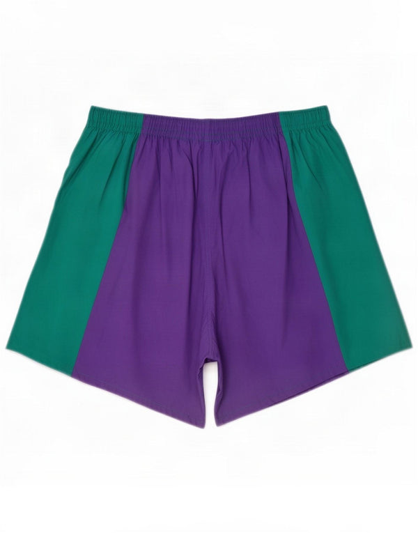 Vintage Sportsshorts til mænd Large Purple Colourblock Cotton