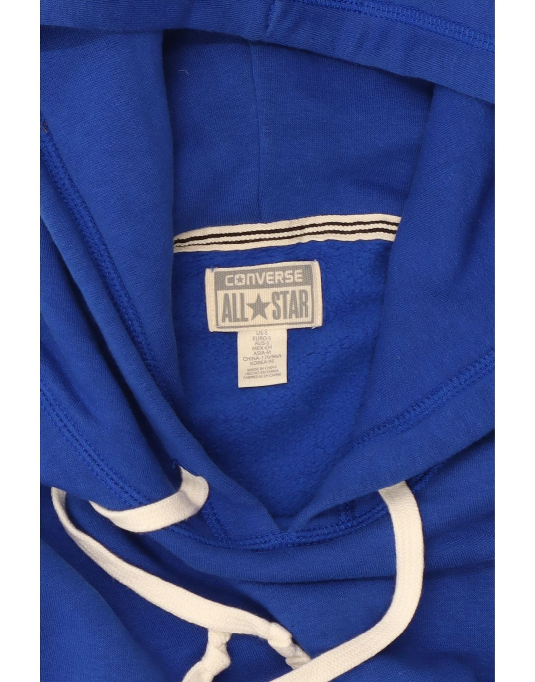 CONVERSE Mens Hoodie Jumper Small Blue Cotton Vintage Converse and Second-Hand Converse from Messina Hembry 