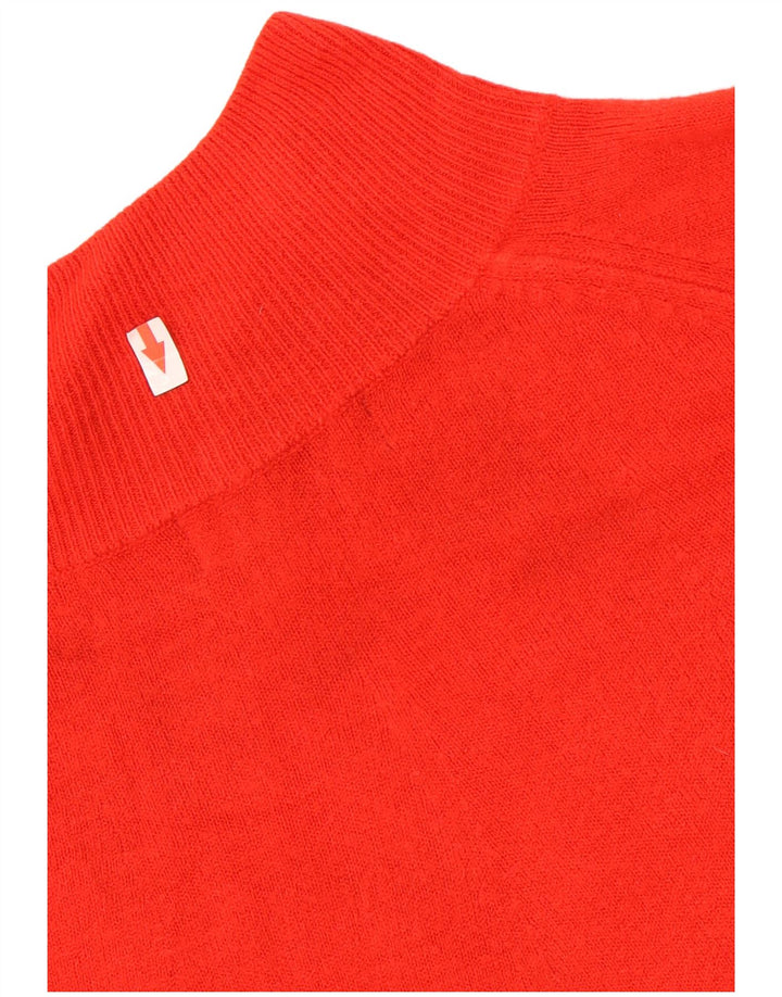 Marks & Spencer Dame Turtle Neck Jumper Sweater UK 14 Medium Red