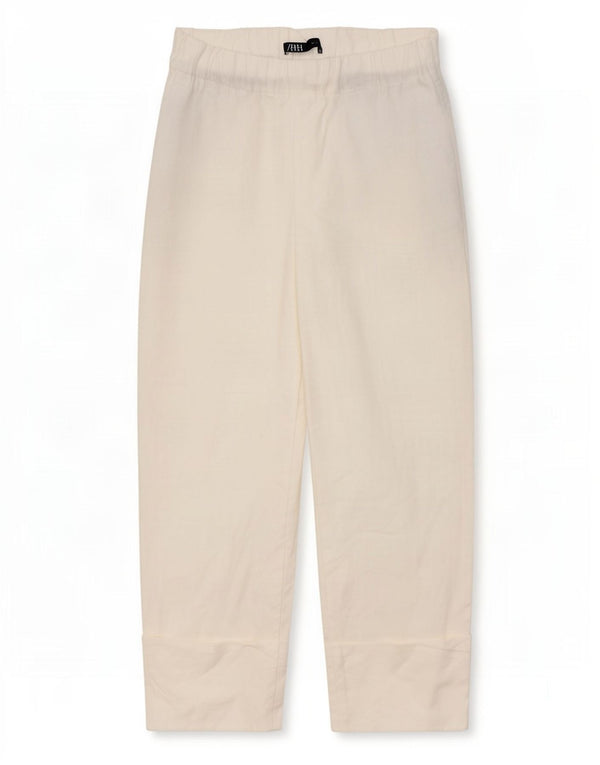 Zara Dame Straight Cropped Trousers Medium W28 L24 White