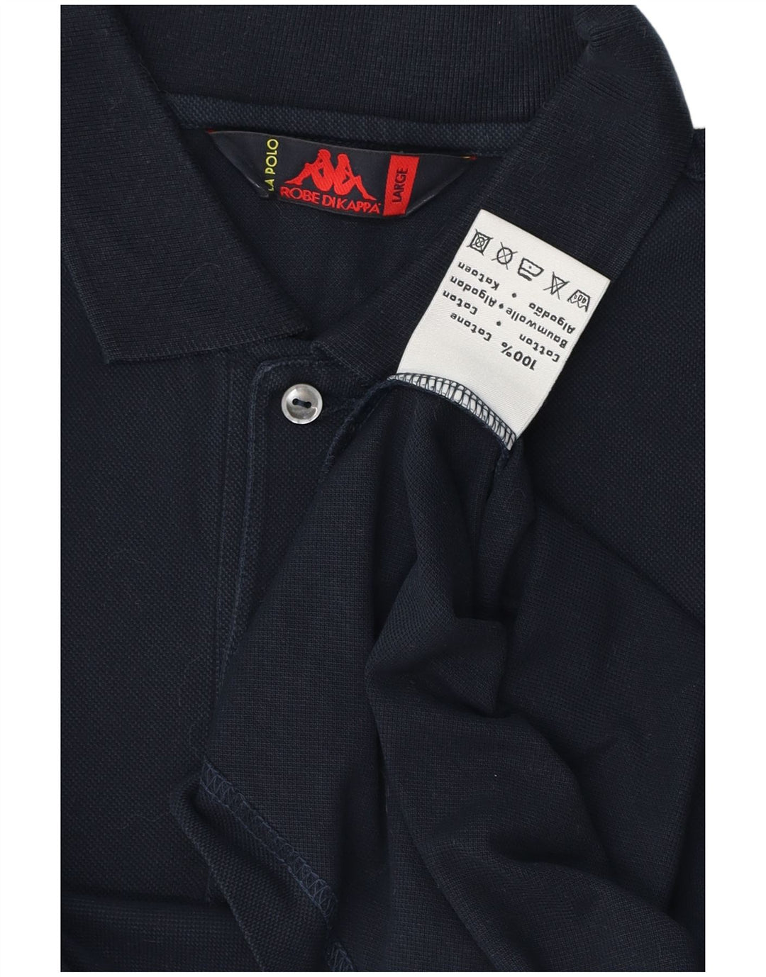Kappa herre poloshirt Stor marineblå bomuld