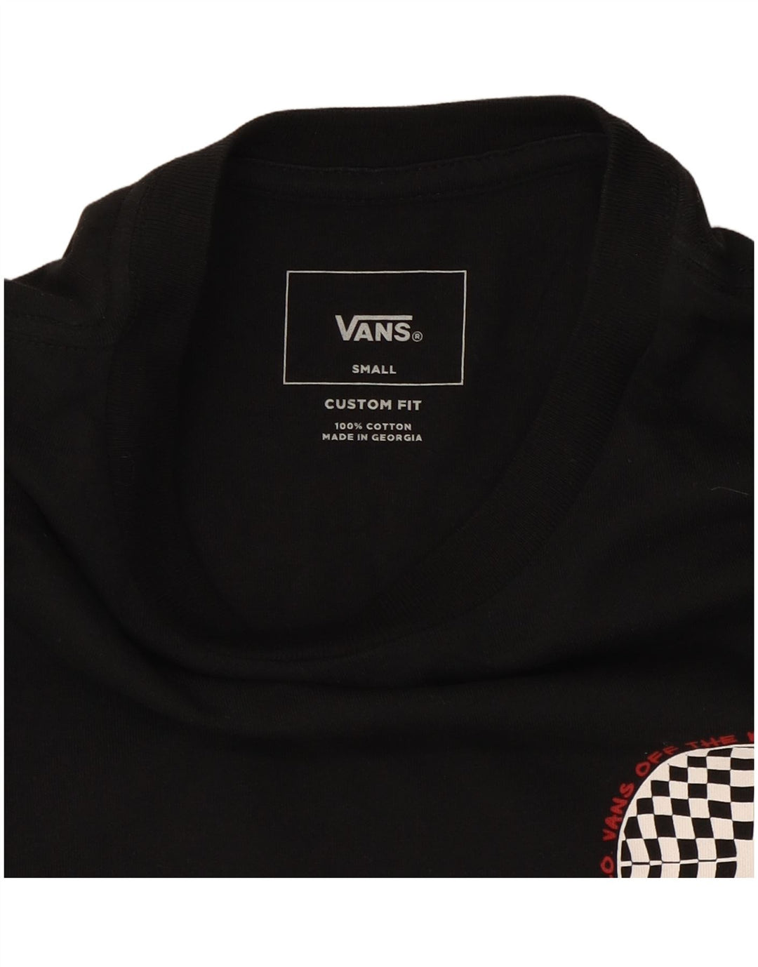 Vans Herre grafisk T-shirt Top Lille sort bomuld