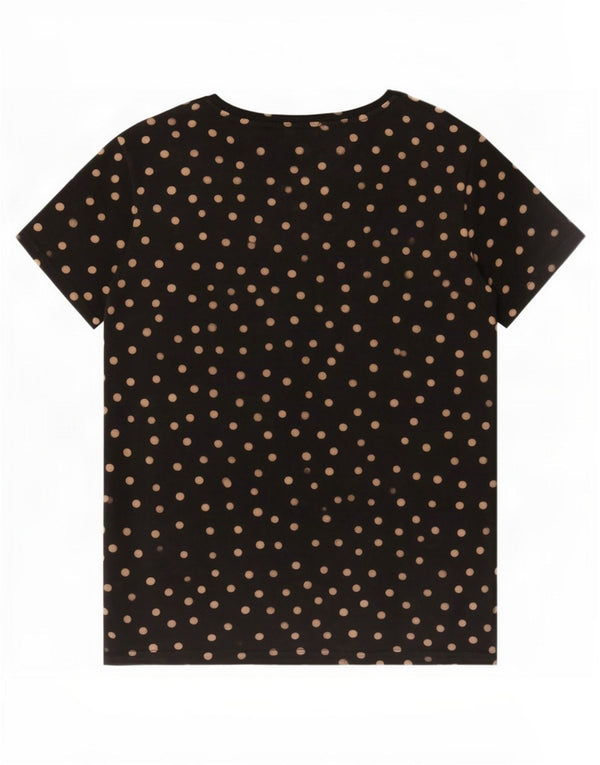 Zara T-Shirt Top UK 18 XL Sort Polka Dot