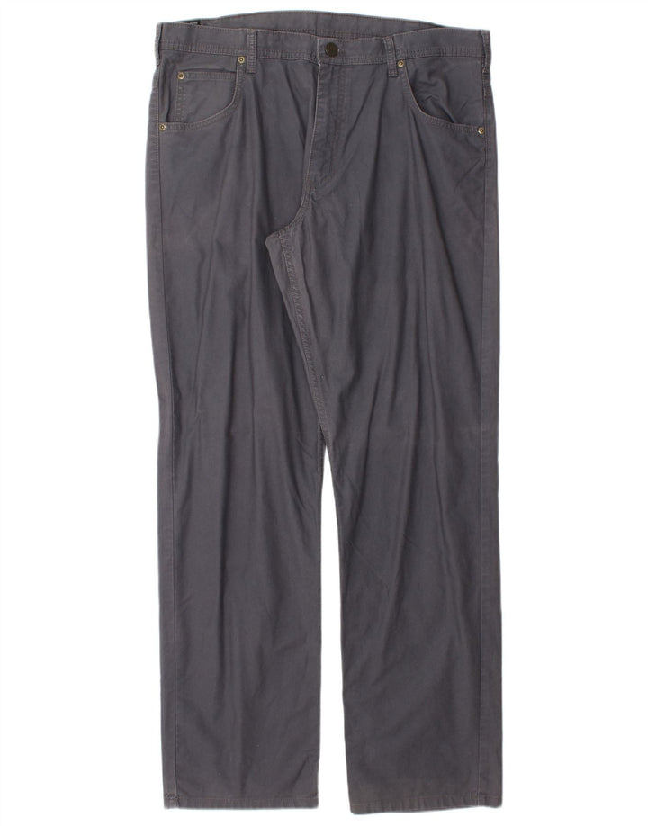 Lee Herre Brooklyn Straight Casual Bukser W36 L32 Grå Bomuld