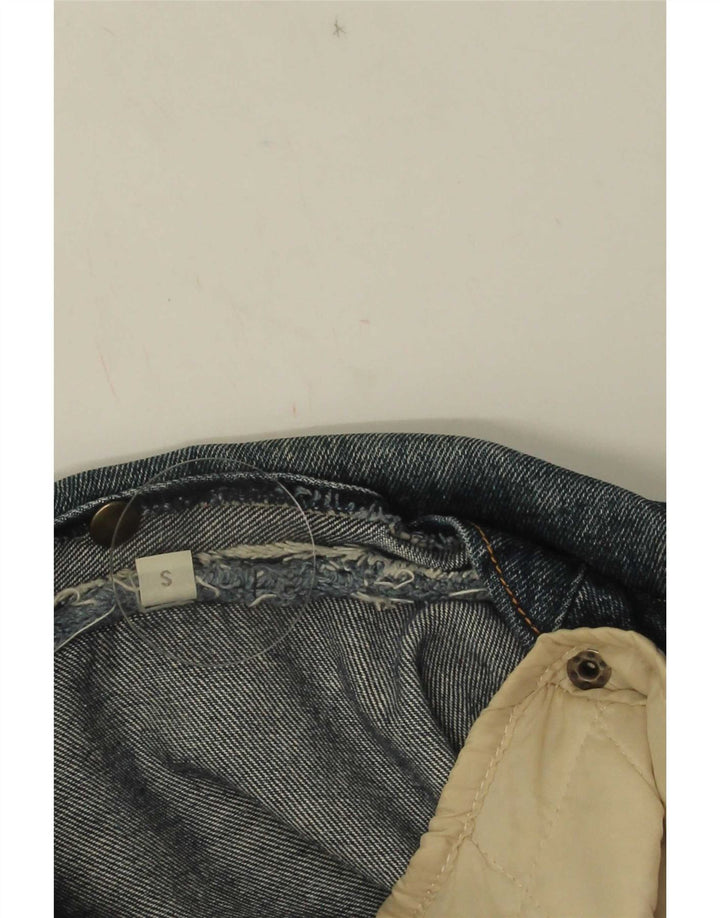 Vintage Dame Oversized Denim Jacket UK 10 Small Blue