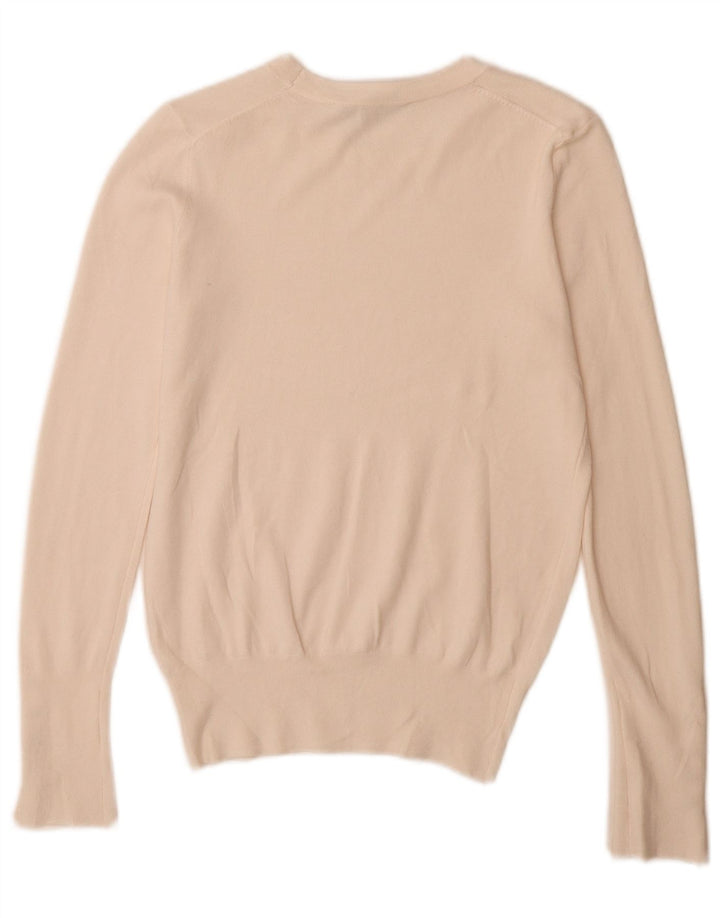 Zara Dame Boat Neck Jumper Sweater UK 10 Small White