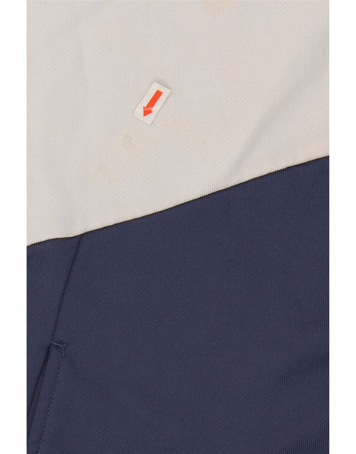 PUMA Graphic Sweatshirt Jumper UK 8 Small Navy Blue Colourblock