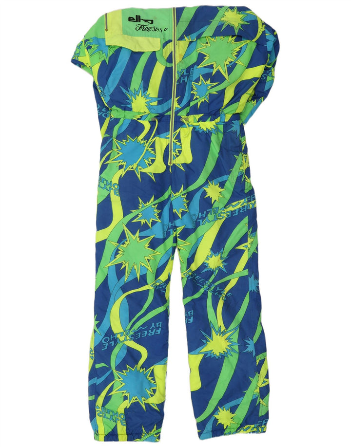Elho Herre Grafisk Ski Jumpsuit Stor Blå Geometrisk