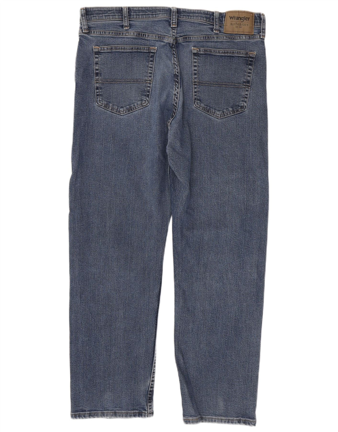 WRANGLER Straight jeans til mænd W36 L29 blå bomuld