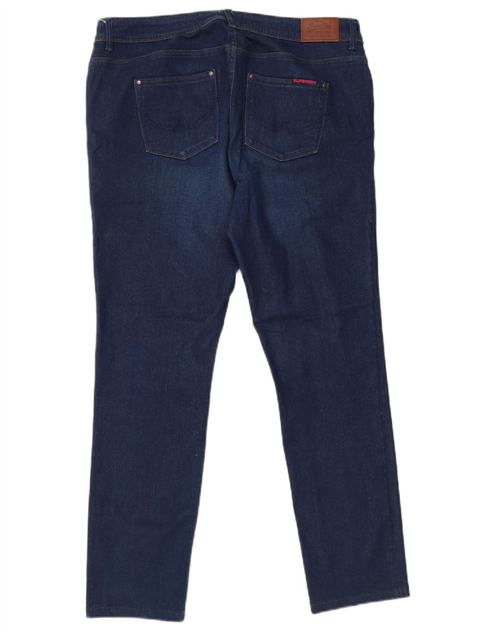 SUPERDRY skinny jeans med standard pasform til kvinder W32 L28 blå bomuld