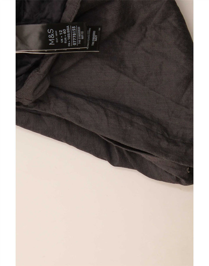 Marks & Spencer Dame Hooded Parka Jacket UK 12 Medium Navy Blue Polyamide