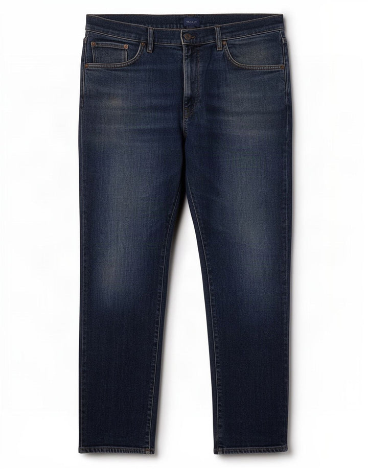 Gant Straight Jeans til mænd W38 L32 blå bomuld