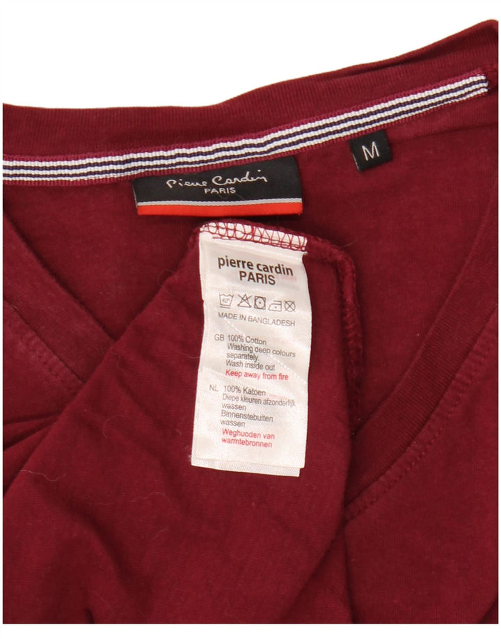 PIERRE CARDIN T-shirt top til kvinder UK 14 Medium rødbrun bomuld