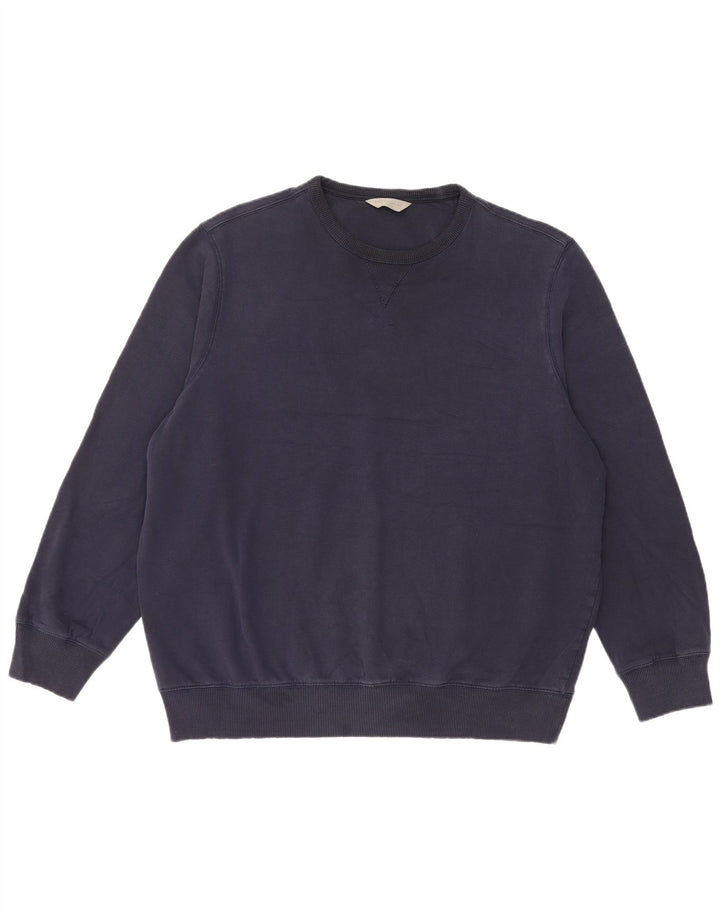 Marks & Spencer Herre Sweatshirt Jumper 2XL Marineblå Bomuld