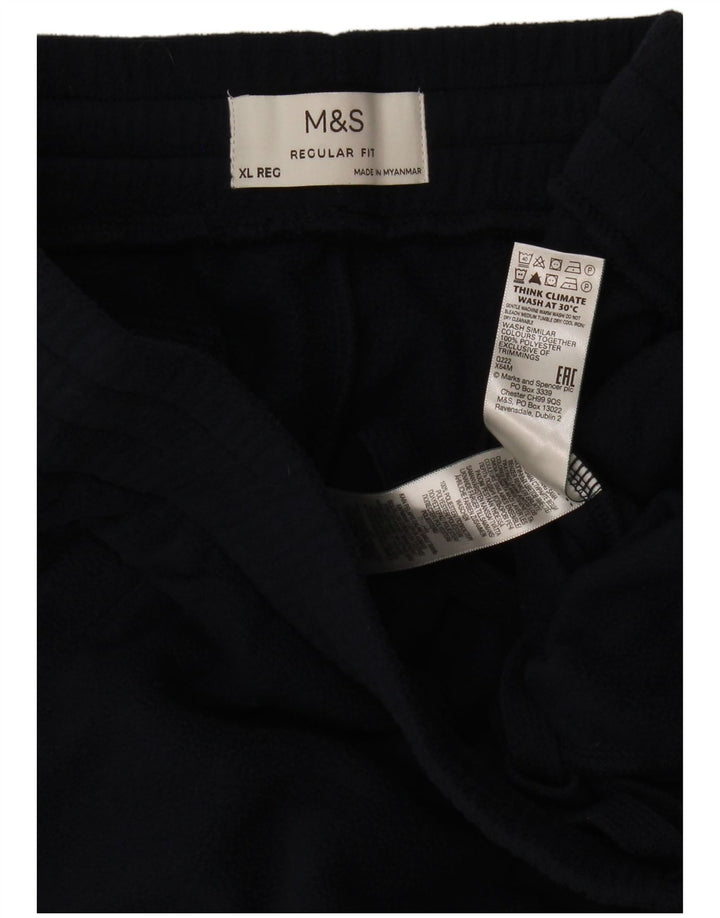 Marks & Spencer Herre fleece træningsdragt bukser XL marineblå polyester