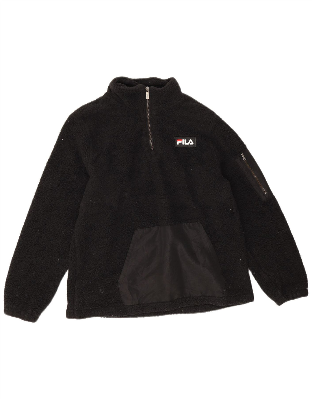 Fila Dame Fleece Jumper med lynlås DK 14 Medium Sort Polyester