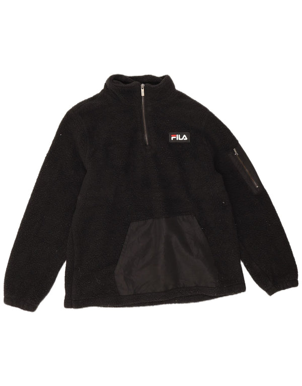 Fila Dame Fleece Jumper med lynlås DK 14 Medium Sort Polyester