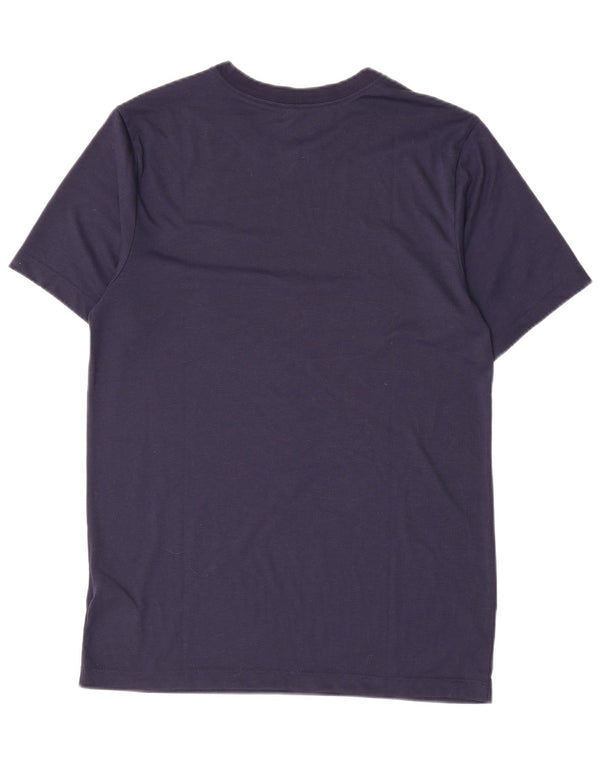 Nike Herre Dri Fit grafisk T-shirt top lille marineblå polyester