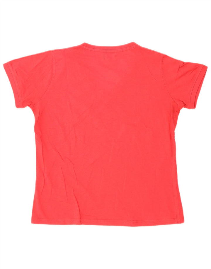Kappa Dame T-Shirt Top UK 14 Stor Rød Bomuld