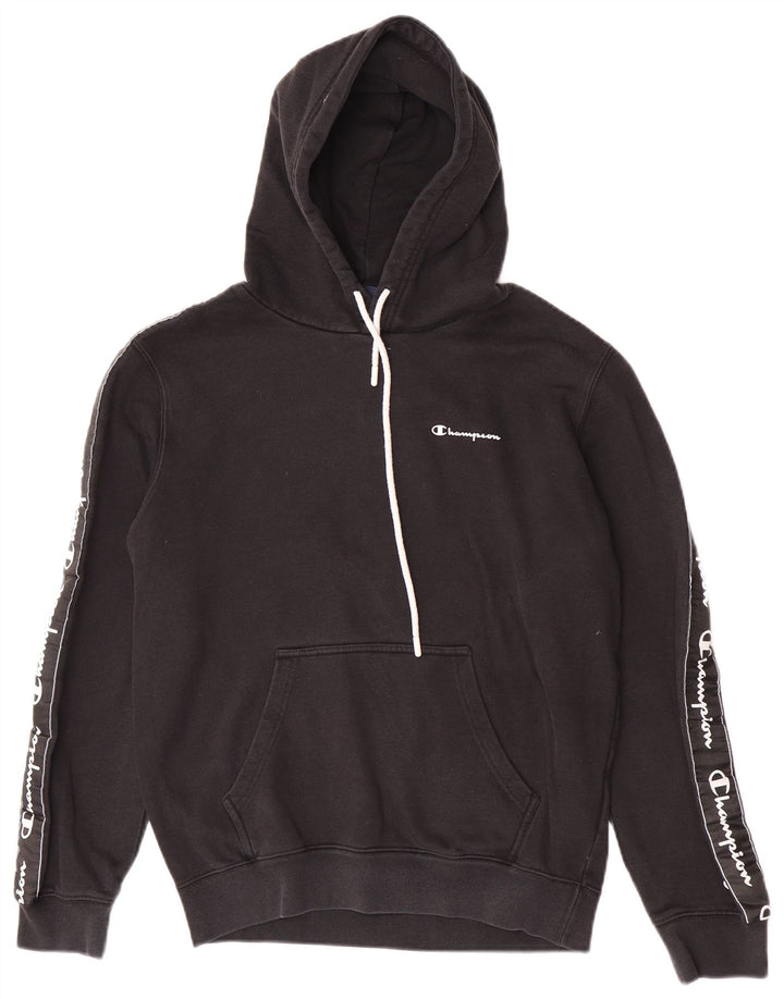 Champion Herre grafisk hættetrøje Jumper Medium Sort bomuld