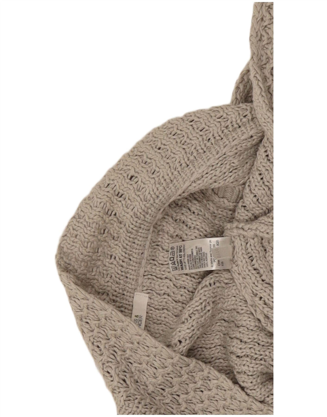 Marks & Spencer Dame Ærmeløs Åben Cardigan Sweater UK 10 Small Grey