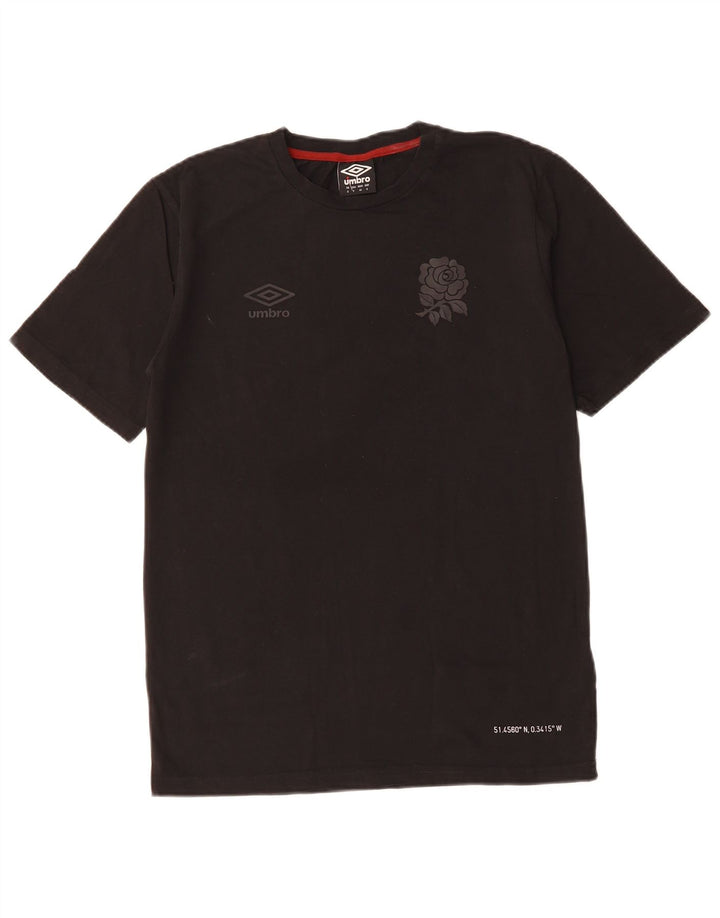 UMBRO Mens T-Shirt Top Small Black Cotton