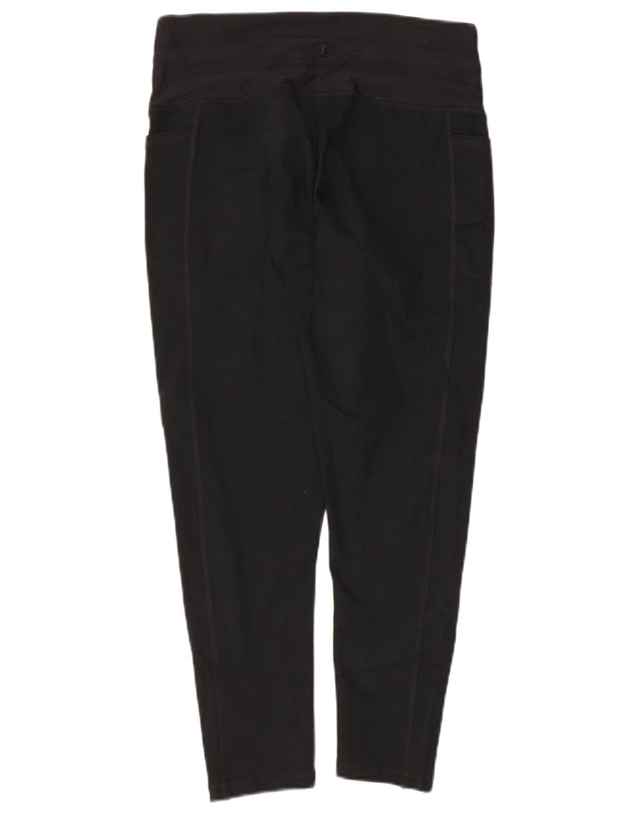 CHAMPION Dame Capri Leggings UK 14 Large Black Polyester
