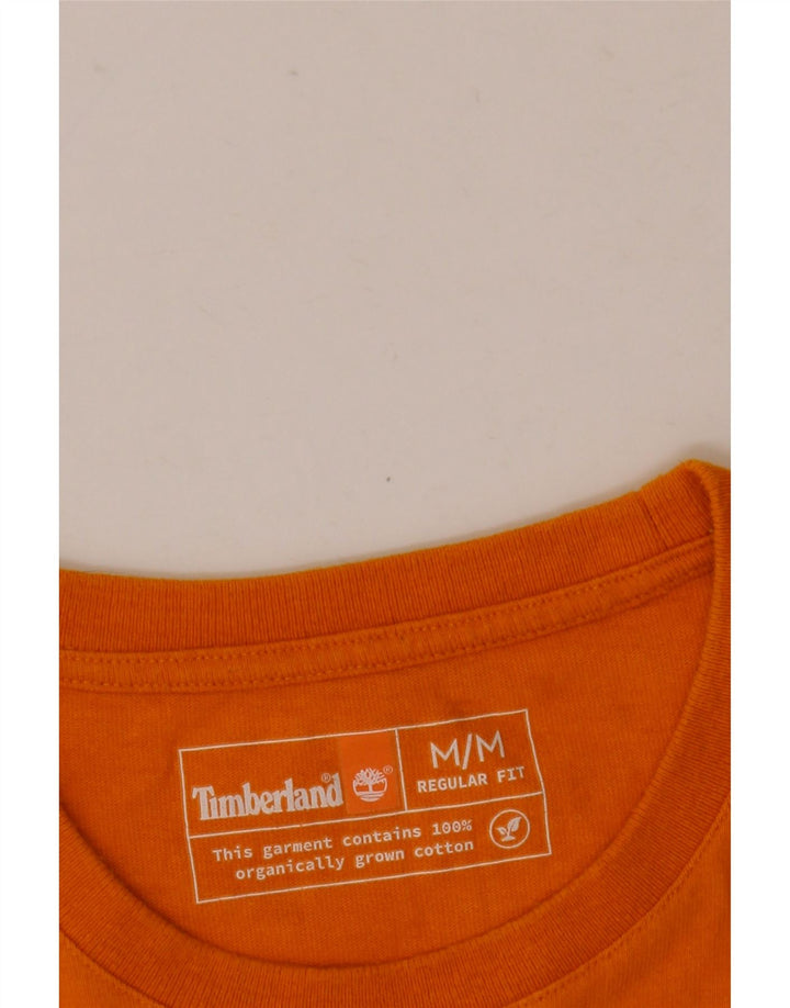 Timberland Herre Regular Fit Grafisk T-shirt Top Medium Orange Bomuld