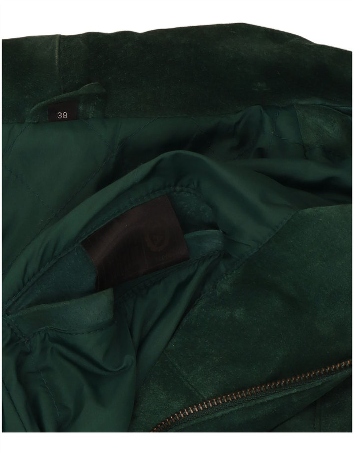 C & A Dame Oversized ruskindsfrakke EU 38 Medium Green Læder