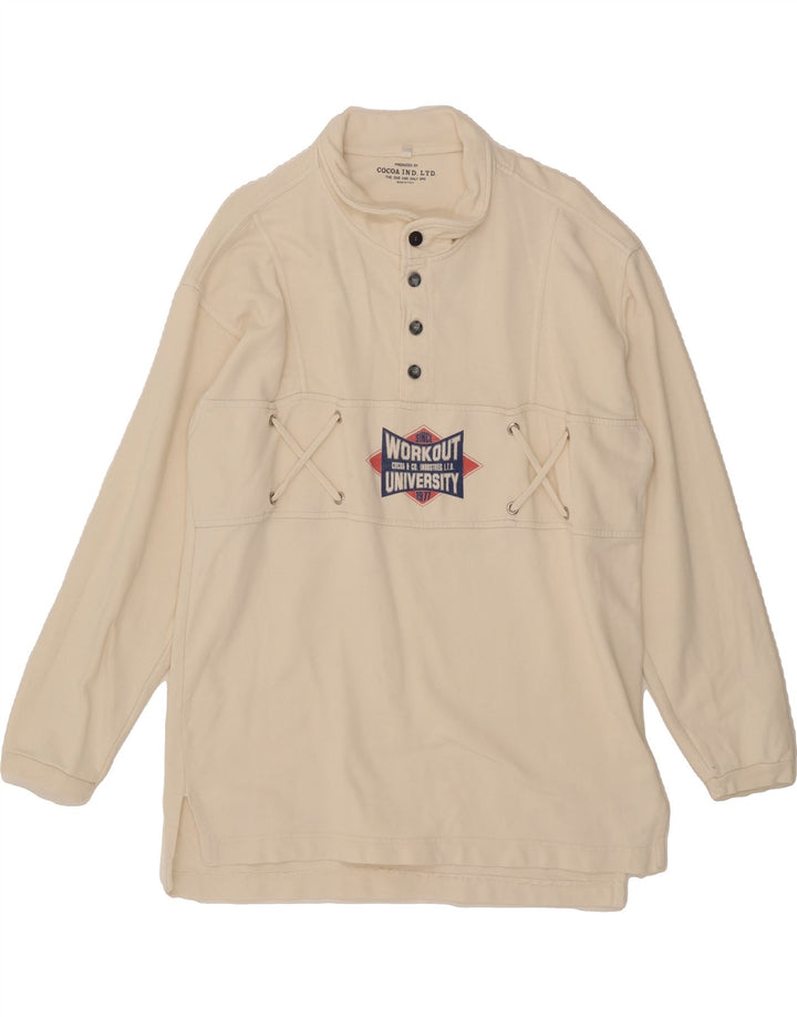 VINTAGE Mens Graphic T-Shirt Long Sleeve XL White Vintage Vintage and Second-Hand Vintage from Messina Hembry 