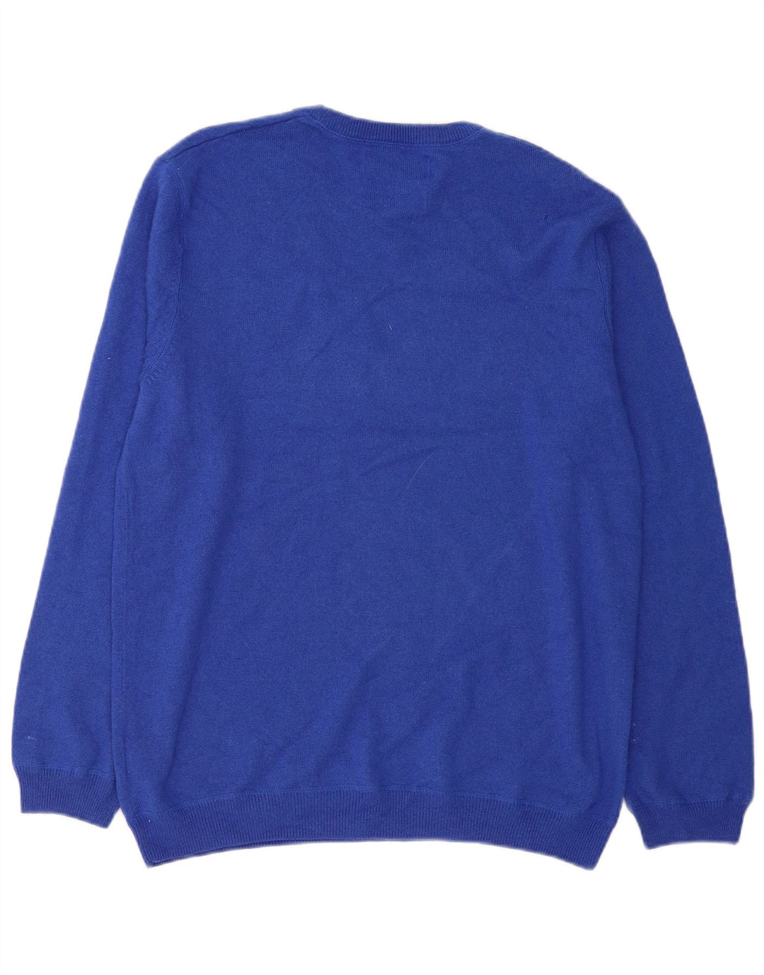 Marks & Spencer Herre sweater med rund hals, stor blå uld