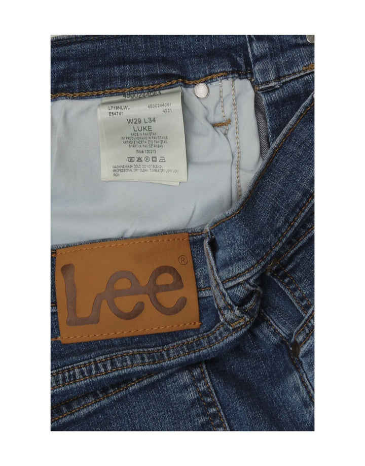 Lee Herre Luke Slim Jeans W29 L29 Blå Bomuld