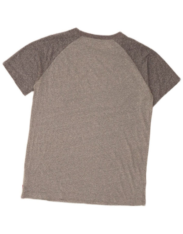 Levi's Boys Grafisk T-Shirt Top 13-14 år XL Grå Colourblock Bomuld