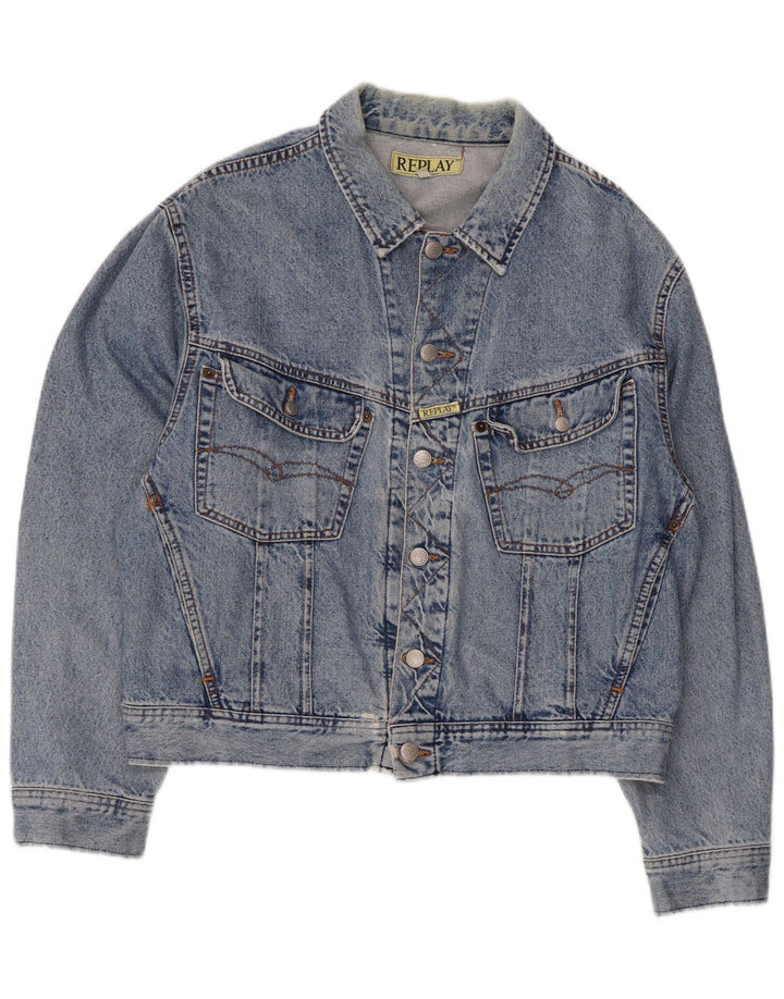 Replay Herre denimjakke UK 38 Medium Blue Cotton
