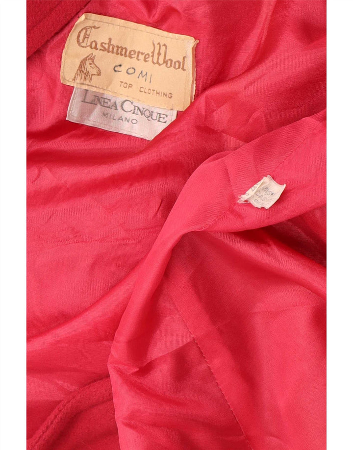 Linea Cinque Dame Oversized Overfrakke IT 46 Large Red Cashmere