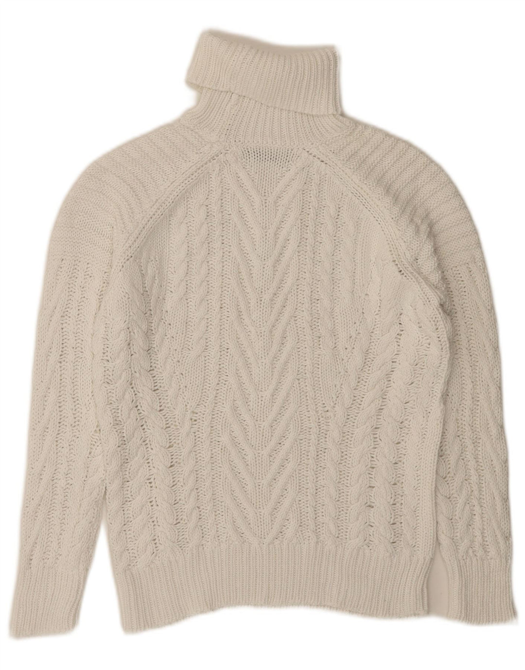 Zara Dame Rullehals Sweater UK 10 Small White
