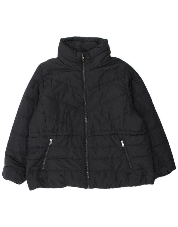 Marks & Spencer Polstret hættejakke til kvinder UK 22 3XL Sort Polyester