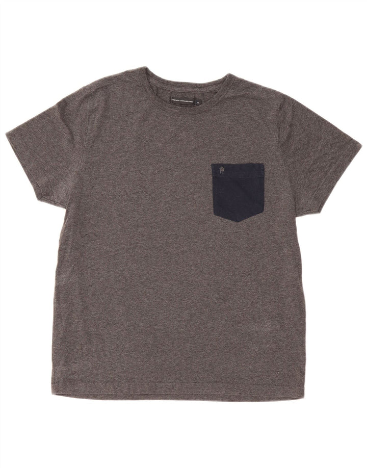 French Connection Herre T-Shirt Top XL Grå Flecked Polyester