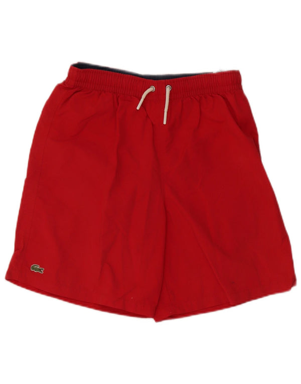 Lacoste drenge badeshorts 13-14 år rød polyamid